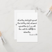 Jeremiah 1:19 KJV Bijbel Verse Flat Greeting Kaart (Voorkant / Achterkant in situ)