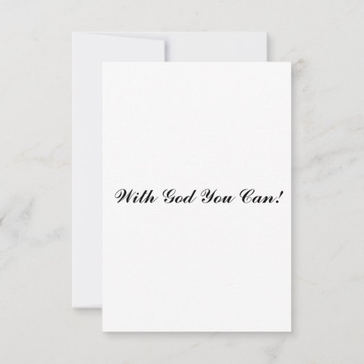 Jeremiah 1:19 KJV Bijbel Verse Flat Greeting Kaart (Achterkant)