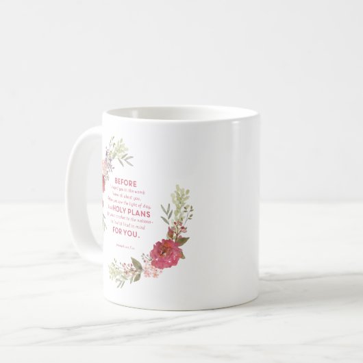 Jeremiah 1:5 Coffee-Mok, met twee zijden Koffiemok (Voorkant links)