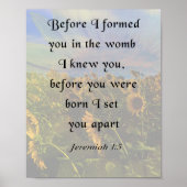 Jeremiah 1:5, Inspirerend Bijbelse Verse Poster (Voorkant)