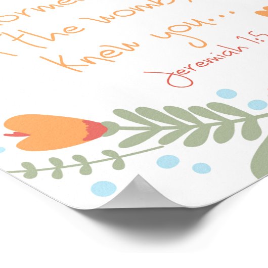 Jeremiah 1:5 Nursery Print (Hoek)