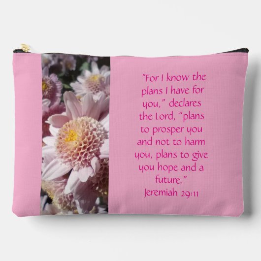 Jeremiah 29:11-13 Pink Large Etui (Voorkant)