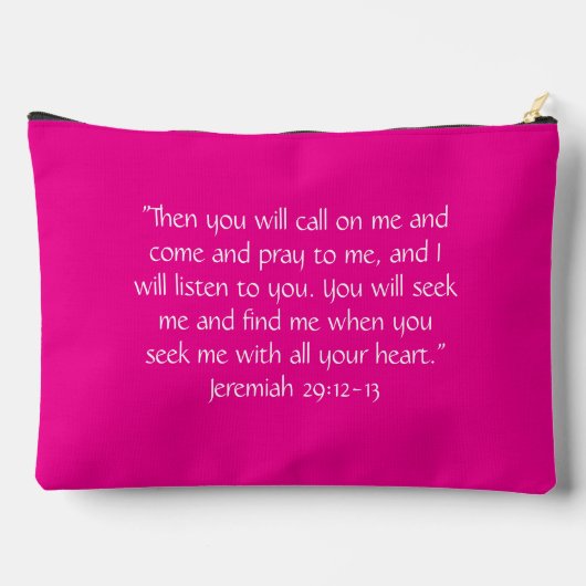 Jeremiah 29:11-13 Pink Large Etui (Achterkant)