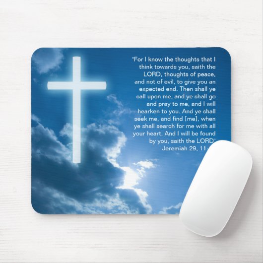 Jeremiah 29; 11-14 - Christelijk Mousepad Muismat (Met muis)