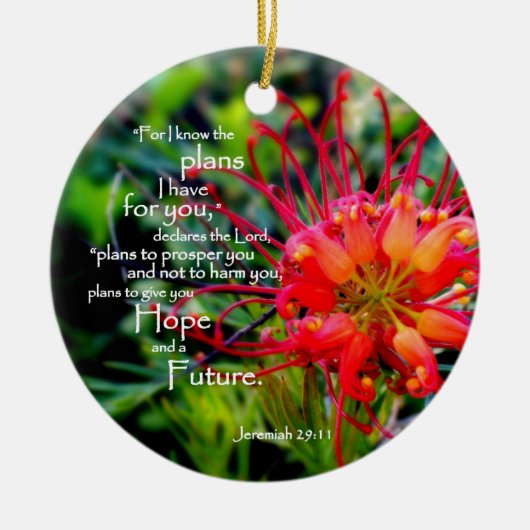 Jeremiah 29:11 A Hope and a Future Keramisch Ornament (Voorkant)