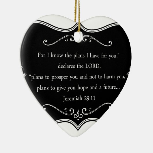 Jeremiah 29:11 Aangepaste Christelijke Gift Keramisch Ornament (Rechts)