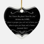 Jeremiah 29:11 Aangepaste Christelijke Gift Keramisch Ornament (Achterkant)