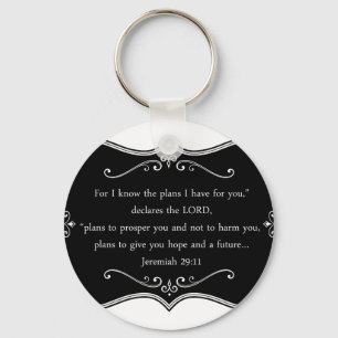Jeremiah 29:11 Aangepaste Christelijke Gift Sleutelhanger
