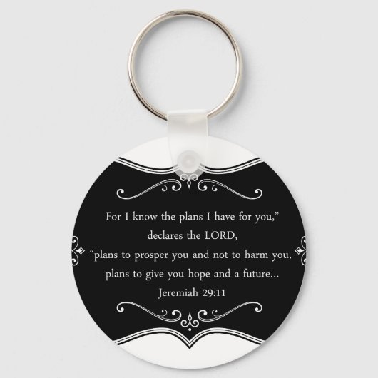 Jeremiah 29:11 Aangepaste Christelijke Gift Sleutelhanger (Voorkant)