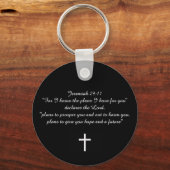 Jeremiah 29:11 Aangepaste Christelijke Gift Sleutelhanger (Achterkant)