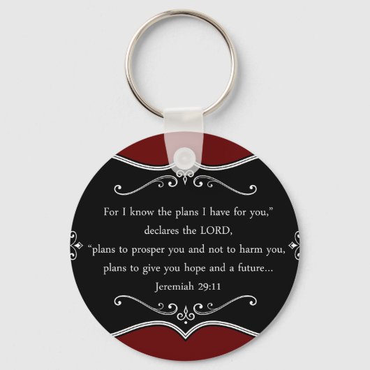 Jeremiah 29:11 Aangepaste Christelijke Gift Sleutelhanger (Voorkant)