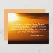 Jeremiah 29:11 Aanmoediging Briefkaart (Voorkant / Achterkant)