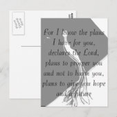 Jeremiah 29:11 Afstuderen Briefkaart (Voorkant / Achterkant)