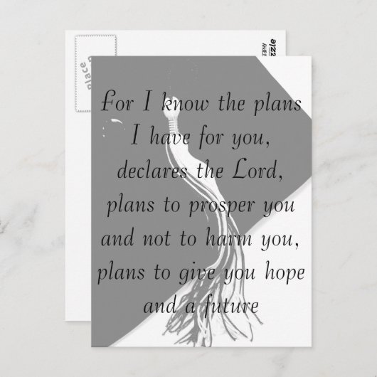 Jeremiah 29:11 Afstuderen Briefkaart (Voorkant / Achterkant)