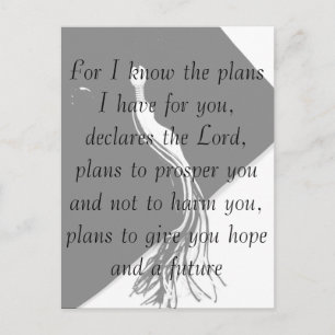 Jeremiah 29:11 Afstuderen Briefkaart