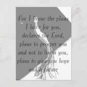 Jeremiah 29:11 Afstuderen Briefkaart (Voorkant)