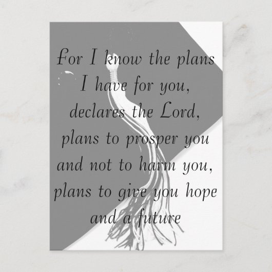 Jeremiah 29:11 Afstuderen Briefkaart (Voorkant)