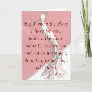 Jeremiah 29:11 Afstuderen Card Kaart