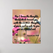 Jeremiah 29:11 Bijbelse KJV Pic Wall Art Canvas Afdruk (Voorkant)