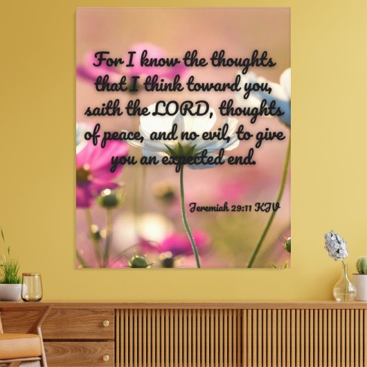 Jeremiah 29:11 Bijbelse KJV Pic Wall Art Canvas Afdruk (Insitu (Woonkamer))