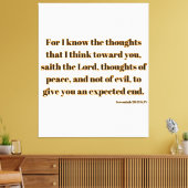 Jeremiah 29:11 Bijbelse KJV Wall Art Canvas Afdruk (Insitu (Woonkamer))