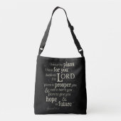 Jeremiah 29:11 Bijbelverse Crossbody Tas (Achterkant)