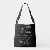 Jeremiah 29:11 Bijbelverse Crossbody Tas (Voorkant)
