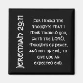 Jeremiah 29:11 Bijbelverse Magneet (Voorkant)