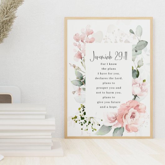 Jeremiah 29:11, Bijbelverse Poster