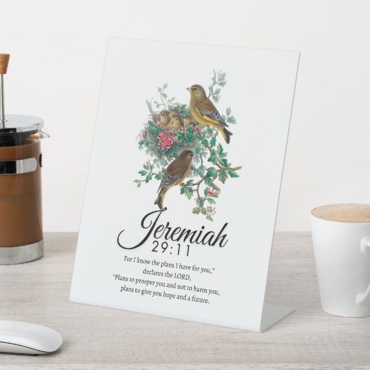 Jeremiah 29:11 Bijbelverse Wall Art Reclamebord Met Voetstuk (Insitu)