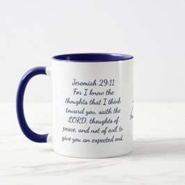 Jeremiah 29:11 Bijbelversie, 11 oz Coffee-Mok Mok