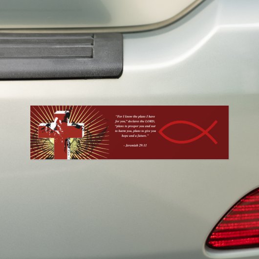 JEREMIAH 29:11 Bijbelversie Bumpersticker (Op auto)
