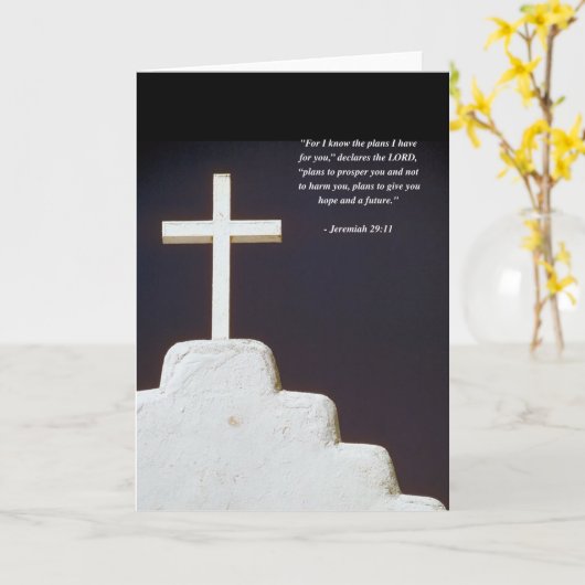 JEREMIAH 29:11 Bijbelversie Kaart (Gele Bloem)