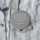 JEREMIAH 29:11 Bijbelversie Ronde Button 4,0 Cm (In situ)