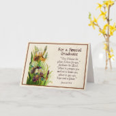 Jeremiah 29:11 Bijbelversie, voor speciaal Afstude Kaart (Gele Bloem)