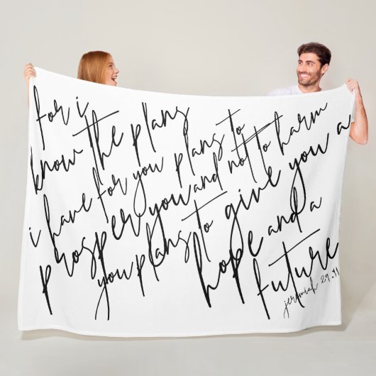 Jeremiah 29:11 Blanket Fleece Deken (In situ)