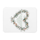 Jeremiah 29:11 Bloemen hart magneet (Horizontaal)