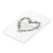 Jeremiah 29:11 Bloemen hart magneet (Linkerzijde)