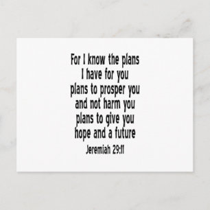 Jeremiah 29:11 briefkaart