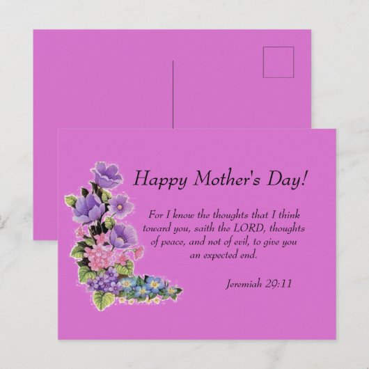 Jeremiah 29:11 briefkaart (Voorkant / Achterkant)