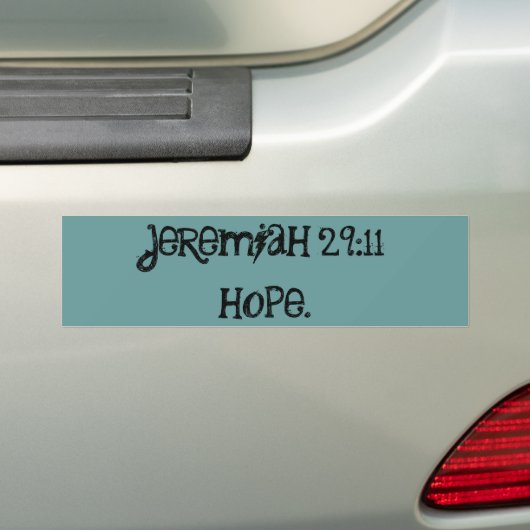Jeremiah 29:11 bumpersticker (Op auto)