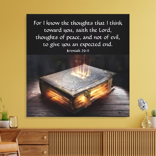 Jeremiah 29:11 canvas afdruk (Insitu (Woonkamer))