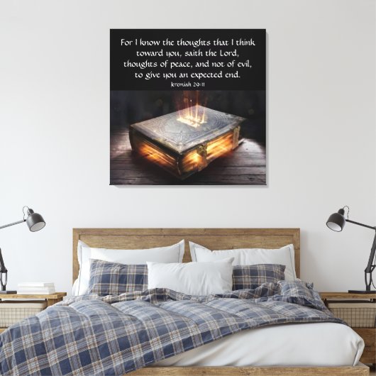 Jeremiah 29:11 canvas afdruk (Insitu (Slaapkamer))