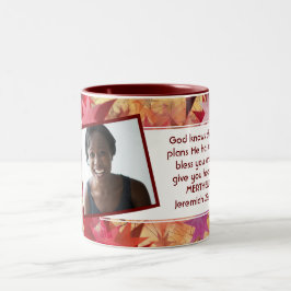 JEREMIAH 29:11 Christelijk fotosjabloon Tweekleurige Koffiemok