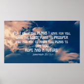 JEREMIAH 29:11 Christelijk Lijst Kunst TV Poster (Voorkant)