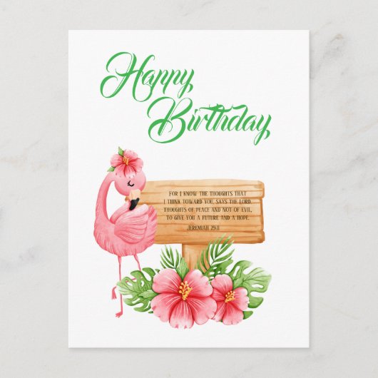 Jeremiah 29:11 Christian Birthday Wishes Briefkaart (Voorkant)