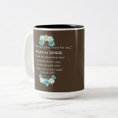 Jeremiah 29:11 Citaat Tweekleurige Koffiemok (Voorkant links)