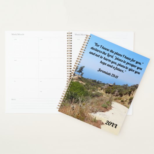 Jeremiah 29:11 Custom Bible Verse Dirt Road Planner (Display)