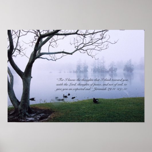 Jeremiah 29:11 de Druk van het Poster van de Manus (Voorkant)