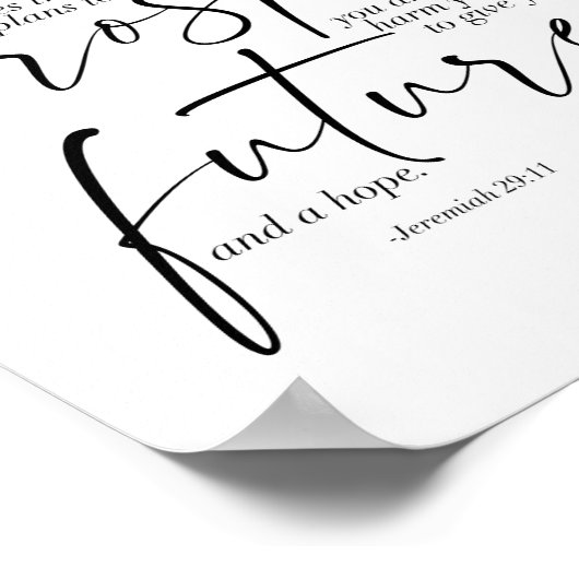 Jeremiah 29:11 Dubbele Doopvonten Poster (Hoek)